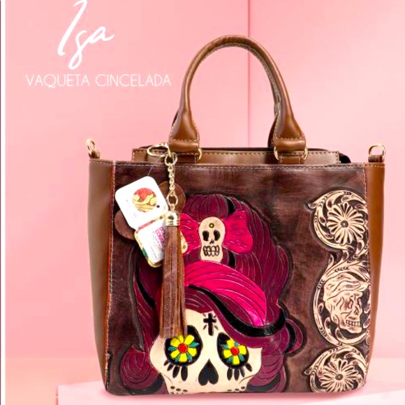 Isa chisel doll leather Vegetable colt mini bag